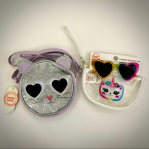 wonder nation Other - Wonder Nation Girls Accessories Bundle Purse & Sunglasses and Pouch Set NEW!!